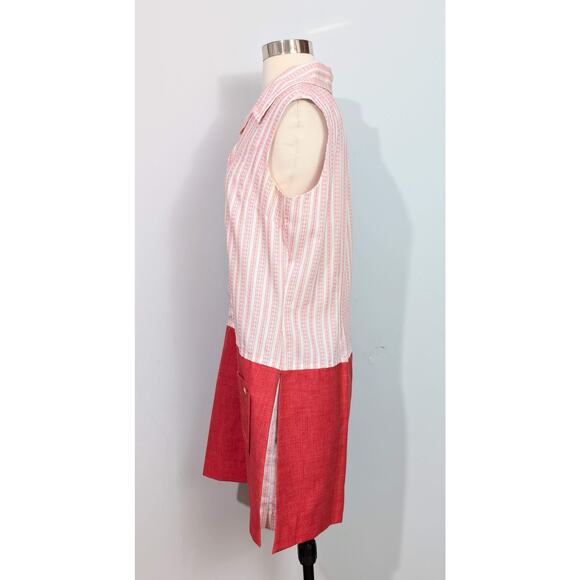 Country Miss Red/White 60s Romper - Picture 3 of 8